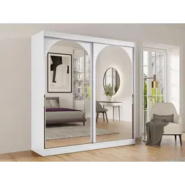 Mirjan24 Schiebetürenschrank Modin 200 x 216 x 65 cm Weiß/Gold