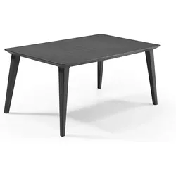 KETER Allibert Lima Tisch Anthrazit - wetterfest, Garten-Esstisch, Outdoor