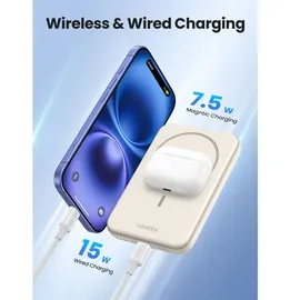 UGREEN 5000mAh Mini Wireless 15W mit MagSafe weiß