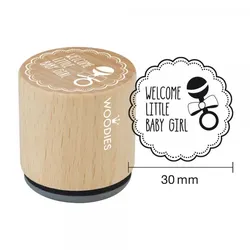 Woodies Stempel - Welcome little baby girl W06001