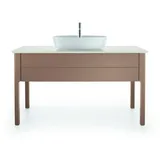 Waschtisch-Unterschrank LU956105454 133,8x57x74,3cm, 1 Auszug, stehend, Mandel Seidenmatt