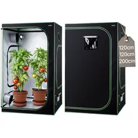 VEVOR Growzelt, 120x120x200 cm, Growbox 600D hochreflektierendes Mylar, Indoor-Pflanzenzelt mit Beobachtungsfenster, Bodenwanne & Reißverschluss, robuste Zuchtzelte für Obst, Blumen & Gemüse