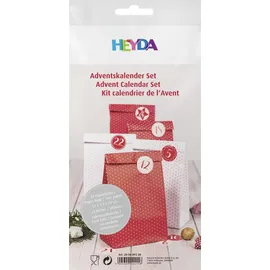 Heyda Adventskalender-Set 203089330 240 x 130 x 75 mm rot/weiß