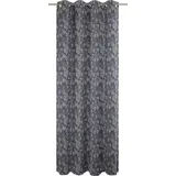 ADAM Audio Adam Vorhang Flower Cuvée Light (1 St), Ösen, blickdicht, Jacquard, aus 100% Bio-Baumwolle, Made in Germany blau 145 cm x 145 cm