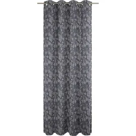 ADAM Audio Adam Vorhang Flower Cuvée Light (1 St), Ösen, blickdicht, Jacquard, aus 100% Bio-Baumwolle, Made in Germany blau 145 cm x 145 cm