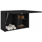 Gecheer Bad-Wandschrank Hängeschrank Badschrank Küchenschrank Medizinschrank Badmöbel Schwarz 60x25x40 cm Holzwerkstoff