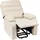 Beliani Fernsehsessel RISE Stoff 80 x 105 x 91 cm Hellbeige elektrisch mit Kissen