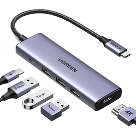 UGREEN Revodok 5-in-1 USB-C Hub mit 3x USB-A 3.0 A+pd