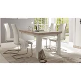 Esstisch Florenz Küchentisch Tisch Esszimmertisch in Oslo Pinie weiß 160x90 cm
