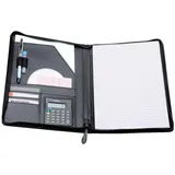 Jüscha Alassio Schreibmappe Catana, A4, Lederimitat, mit Taschenrechner und Block A4