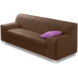 DOMO collection 3-Sitzer DOMO COLLECTION "Amando zeitlos und modern, komfortabel", braun (espresso), B:190cm H:74cm T:79cm, Microfaser PRIMABELLE (100% Polyester);Kunstleder SOFTLUX;Struktur (90% Polyester, 10% Polyacryl);NaturLEDER (echtes Rindsleder), Sofas, in vielen