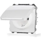 Siemens DELTA line Schuko-Steckdose mit Klappdeckel, titanweiß 5UB1404
