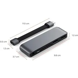 Satechi USB-C Mobile Pro Hub SD Space Grau