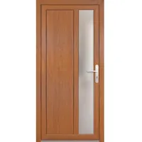 Meeth Nebeneingangstür »ProM 04«, Klarglas, golden oak, nach Innen öffnend - goldfarben