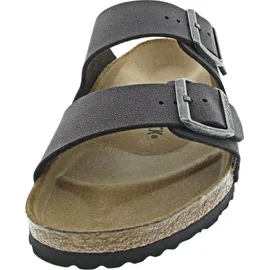 Birkenstock Arizona Birko-Flor Velvet Gray/Black Buckles 46