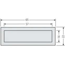 Renz Metallwaren. Kombitaster LIRA 65x22 braun 97-9-85116 br