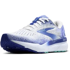 Brooks Ghost 16 Damen White/Amparo Blue/Limpet Shell 41