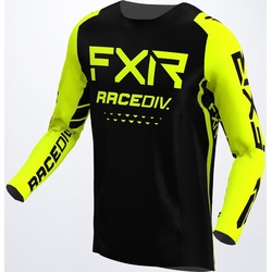 FXR Off-Road RaceDiv Motocross Jersey, schwarz-gelb, Größe 2XL für Männer
