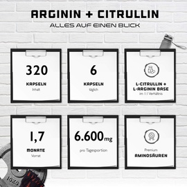 German Elite Nutrition L-Arginin + L-Citrullin Kapseln 320 St.