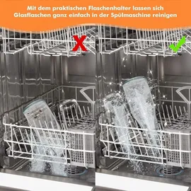 luxuskollektion Flaschenhalter 6er Set Edelstahl
