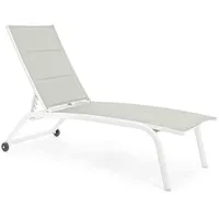 BIZZOTTO Gartenliege Cleopas 2er-Set mit Räder, Weiß