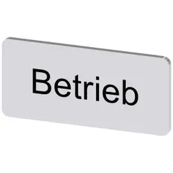 Siemens 3SU19000AC810AP0 Bezeichnungsschild 12, 5x27mm, Schild silber, Beschriftung: Betrieb - 10 Stück