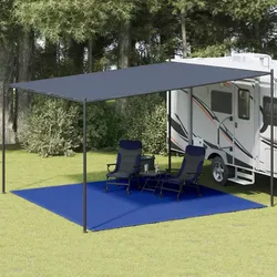 Zeltteppich 400x400 cm Blau HDPE