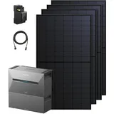 Anker SOLIX Balkonkraftwerk mit Speicher, Solarbank 3 E2700 Pro (2680Wh), BP2700 (2680Wh), 4× 500W Solarpanels, 4 MPPTs (3600W), bis zu 16kWh, 1200W bidirektional, Anker Intelligence, Plug&Play
