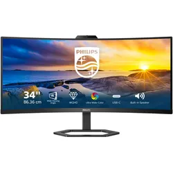 Philips 34E1C5600HE Office Monitor - UWQHD, Webcam, USB-C