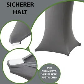 Trutzholm 5x Stehtischhusse Stretch 70 cm anthrazit Tischdecke Husse Bistrotisch