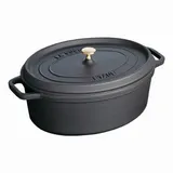 Staub Cocotte 37 cm oval schwarz