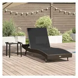 vidaXL Sonnenliege 2 pcs 40 x 40 x 40,5 cm Braun/Schwarz