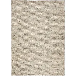 Wollteppich DEKOWE "Magali", beige (natur), B:120cm H:17mm L:170cm, Wolle, Teppiche, Handweb Teppich, reine Wolle, handgewebt, meliert