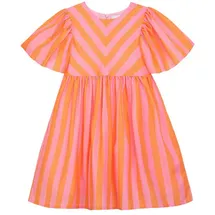 danamade Sommerkleid DLILOU (1-tlg) Mädchen Kleid mit orange-pink Streifen orange 152 EU