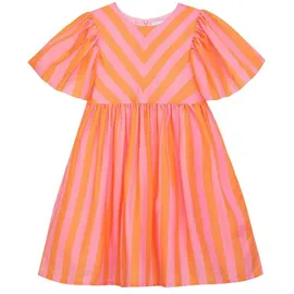 danamade Sommerkleid DLILOU (1-tlg) Mädchen Kleid mit orange-pink Streifen orange 152 EU