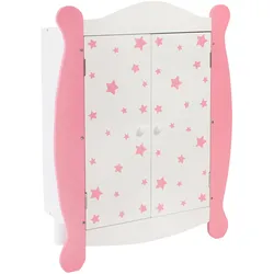 Bayer Chic Puppen-Kleiderschrank Stars pink, weiss