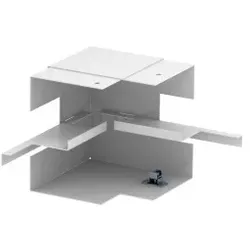 OBO 6277340 Inneneck vereinfacht symmetrisch 90x130x148 Stahl reinweiß RAL 9010 GS-SI90130RW
