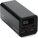 Champion Powerbank 20000 mAh 65W Power Delivery (PD), 2x USB-C, 2x USB-A, 105x48x48mm - Schwarz