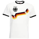 Youth Designz T-Shirt Deutschland Shirt Retro Fußball Trikot WM 2026 mit modischem Frontprint weiß 3XL