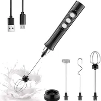 Eting - 1 Satz wiederaufladbarer elektrischer Milchaufschäumer über usb für Kaffee, Cappuccino und Schneebesen