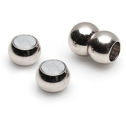 Magnetverschlüsse, silber, 2 Paar