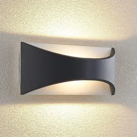 LINDBY Außenwandleuchte Aluminium 30 cm 1 x 9 W LED schwarz
