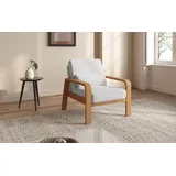 sit&more Sessel »Kolding«, Armlehnen aus eichefarbigem Buchenholz, verschiedene Bezüge und Farben beige