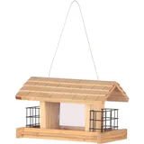 Dehner Natura Premium Futterhaus Aosta, ca. 17.5 x 19 x 28 cm, Hellbraun
