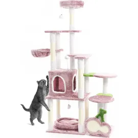fudajo Katzenkratzbaum Kirschen 162 cm rosa