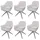 Mendler Esszimmerstuhl HWC-M53 Stoff creme-weiß 6er Set