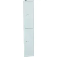 BISLEY Spind lichtgrau CLK122645, 2 Schließfächer 30,5 x 30,5 x 180,2 cm