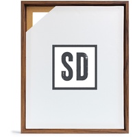 Stallmann Design Schattenfugenrahmen für Keilrahmen | 100x100 cm | Nussbaum | MDF Rahmen für Leinwände mit Tiefeneffekt | mit Montagezubehör | Rahmen ohne Glas und Rückwand