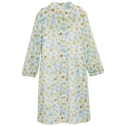 TOM TAILOR DENIM Damen Chiffon Babydoll-Kleid, weiß, Geblümt, Gr. XL