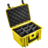 B&W International Outdoor Case Type 2000 gelb + Facheinteilung